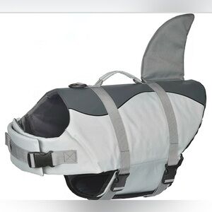 Shark Fin Dog Life Jacket in Gray